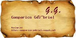 Gasparics Gábriel névjegykártya